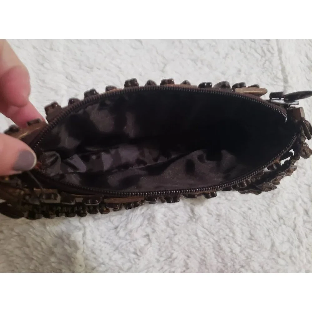 Handcrafted Coconut Shell Patchwork Purse - Picture 3 of 5